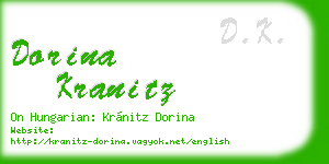 dorina kranitz business card