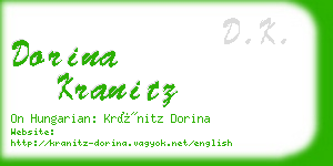 dorina kranitz business card